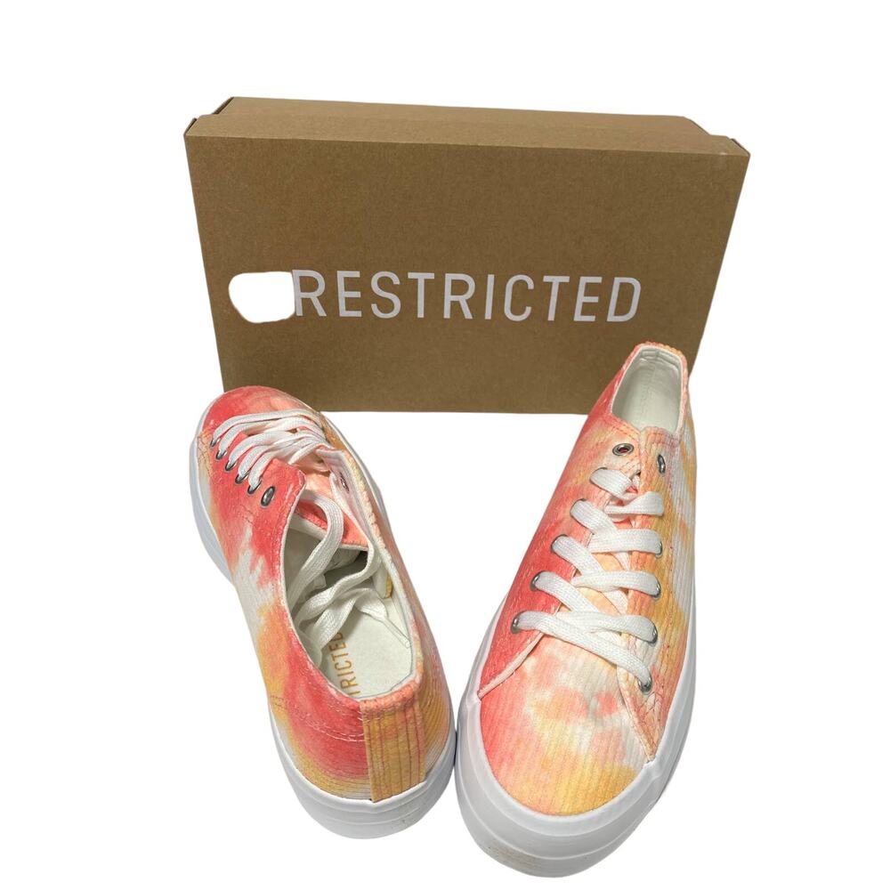 NEW Restricted Platform Sneakers Style Velma Tie Dye Pink  Orange Size 8 in Box